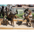 alibaba china supplier outdoor decoration metal craft children bronze statue garten